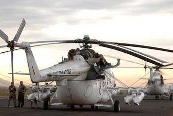 UN helicopters in Sudan