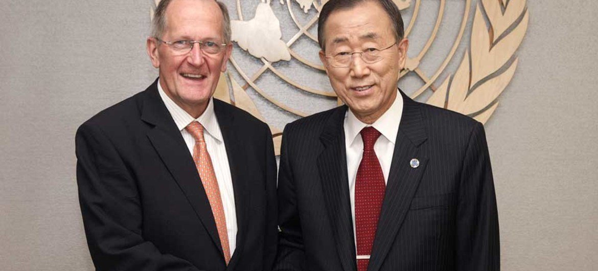General Assembly President Joseph Deiss and Secretary-General Ban Ki-moon