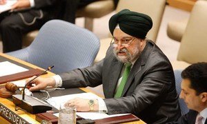 Ambassador Hardeep Singh Puri (India), President of the Security Council for August 2011