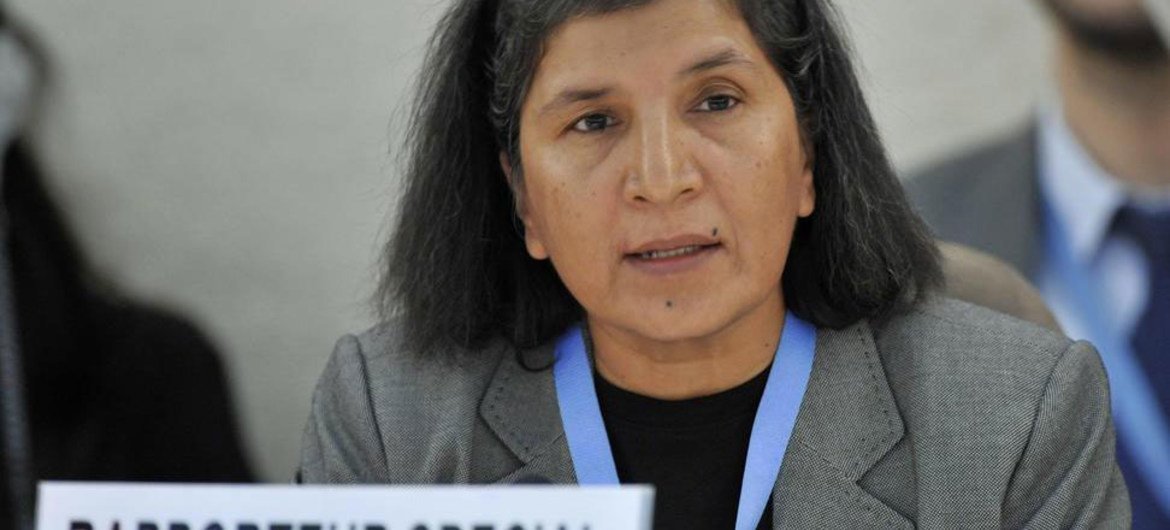 Rashida Manjoo, Rapporteuse spéciale sur la violence contre les femmes. Photo ONU/Jean-Marc Ferré