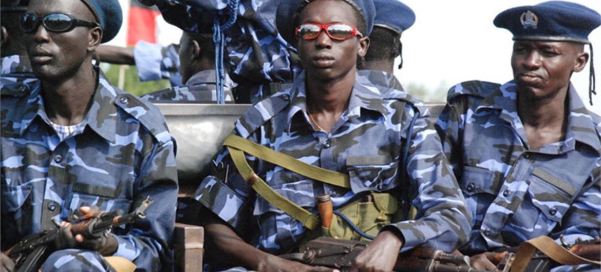 Des policiers du Soudan du Sud.