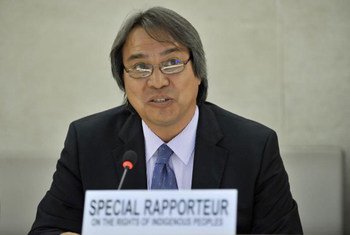 Le rapporteur spécial James Anaya. Photo ONU/Jean-Marc Ferré
