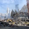 Scène de destruction du World Trade Center en 2001.