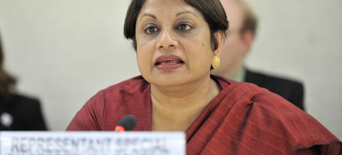 La Représentante spéciale pour les enfants et les conflits armés, Radhika Coomaraswamy.