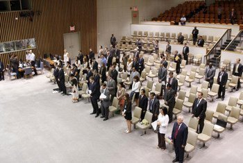 Security Council observes a moment of silence for the victims of the 26 August 2011 attack on the UN compound in Abuja, Nigeria