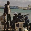 Trabajadores migrantes en Bengazi, Libia