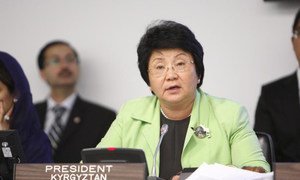 President Roza Otunbaeva of Kyrgyzstan
