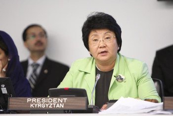 President Roza Otunbaeva of Kyrgyzstan