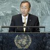 Secretary-General Ban Ki-moon addresses world leaders gathering for the high-level debate of the 66th General Assembly Session