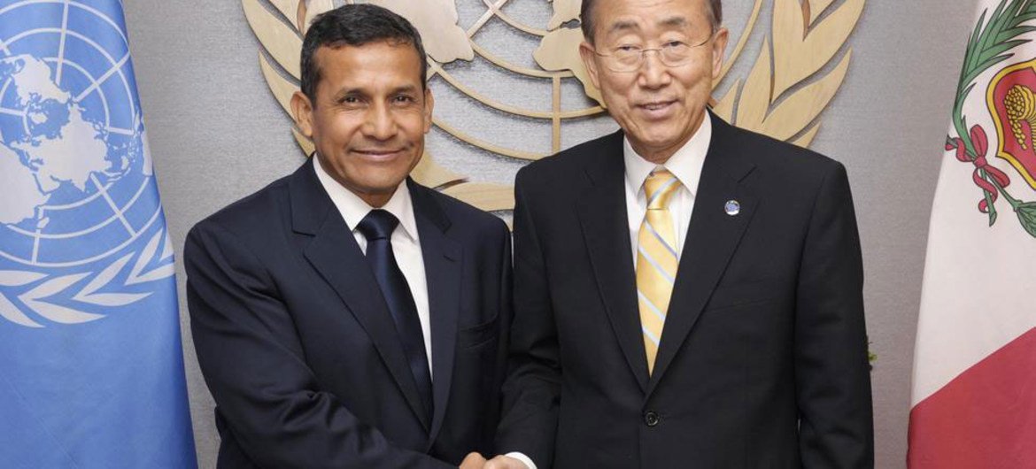 Ollanta Humala y Ban Ki-moon
