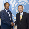 Secretary-General Ban Ki-moon (right) and  President Isaias Afwerki of Eritrea