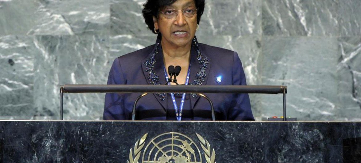 La Haut Commissaire des Nations Unies aux droits de l'homme, Navi Pillay.