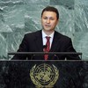 Nikola Gruevski, Prime Minister of the former Yugoslav Republic of Macedonia, addresses the general debate