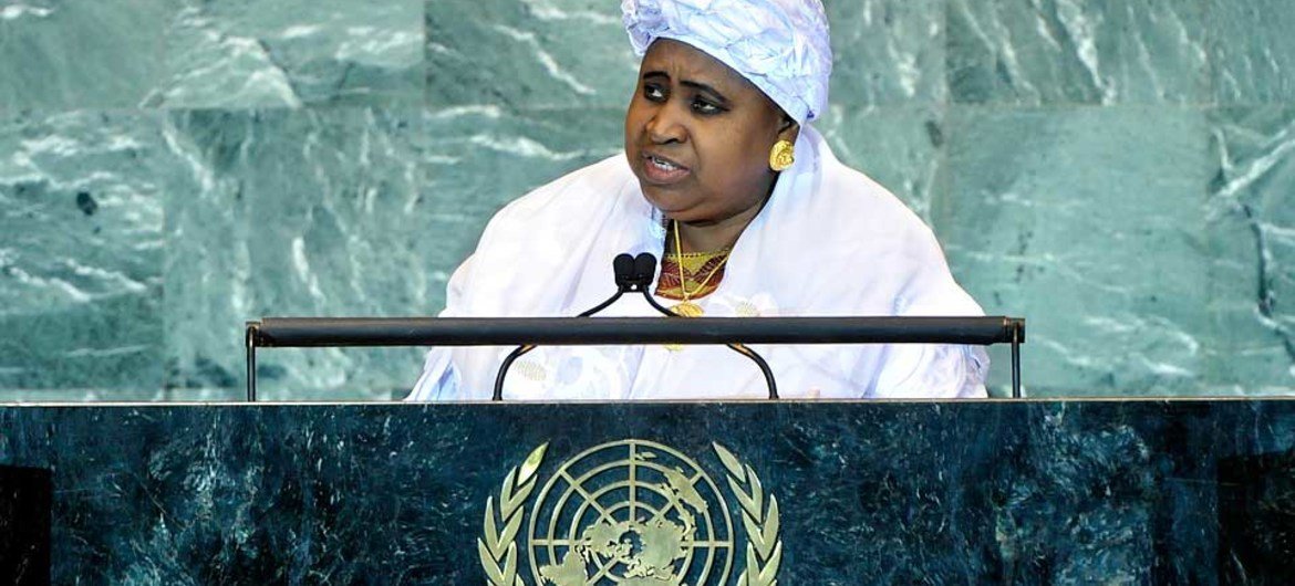 Aja Isatou Njie-Saidy, Vice-President of the Republic of the Gambia, addresses the general debate