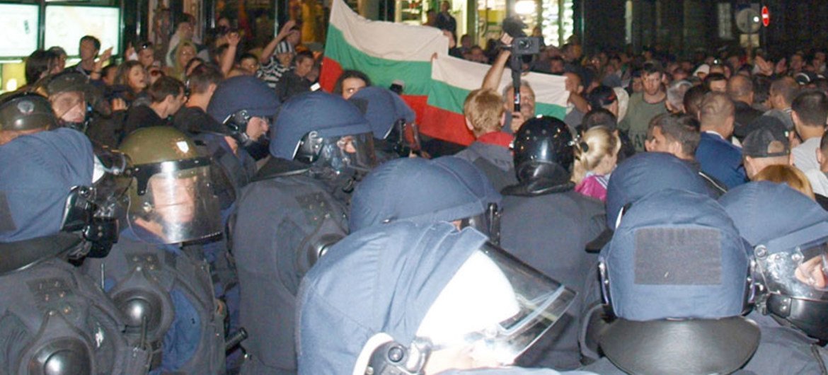 Des manifestations anti-Roms à Sofia, en Bulgarie, en septembre 2011.