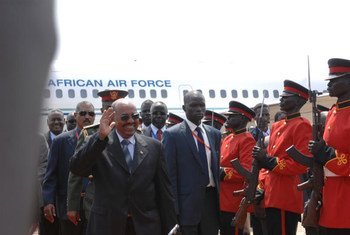 Sudanese President Al Bashir arrived in South Sudan capital Juba to attand the declaration of independence.