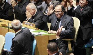 Les délégués de l’Assemblée générale applaudissent le Maroc après son élection au Conseil de sécurité.