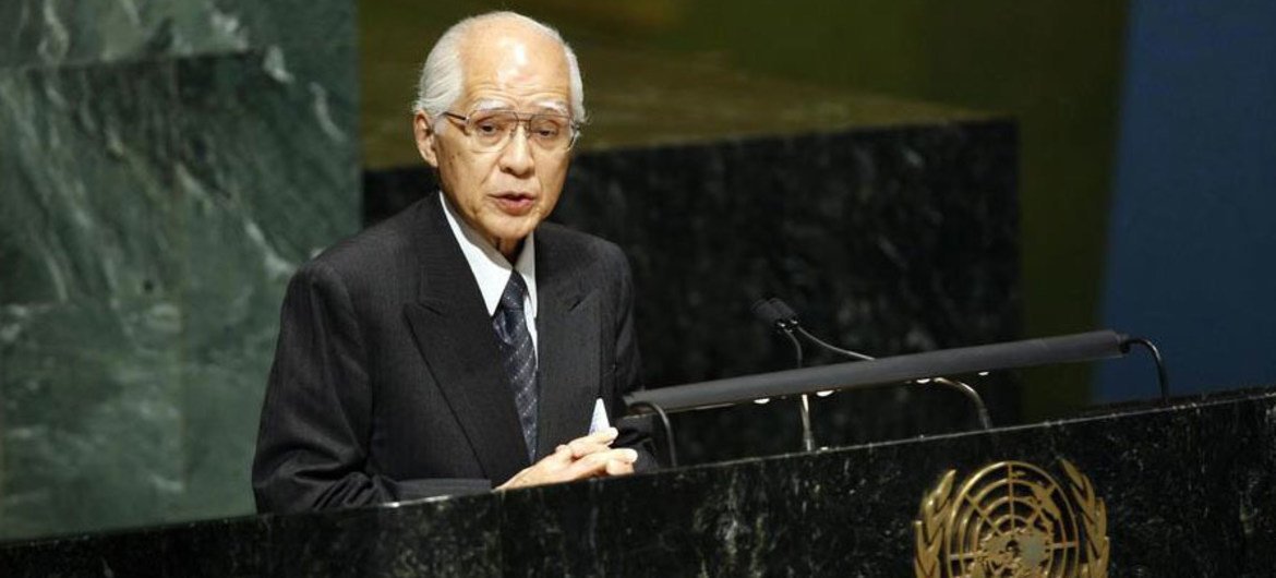 Le Président de la Cour internationale de justice, Hisashi Owada.