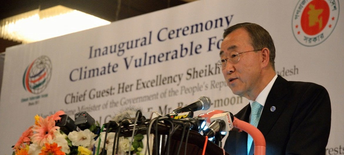 Secretary-General Ban Ki-moon opens Climate Vulnerable Forum in Dhaka, Bangladesh