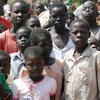 South Sudanese children displaced by attacks by the rebel Lord's Resistance Army (LRA) in the town of Mundri, Western Equatoria state.