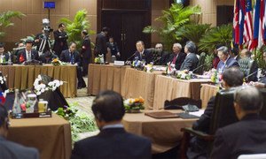 Secretary-General Ban Ki-moon addresses ASEAN summit in Bali, Indonesia