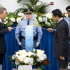 Secretary-General Ban Ki-moon (left) and General Assembly President Nassir Abdulaziz Al-Nasser light candle at memorial service