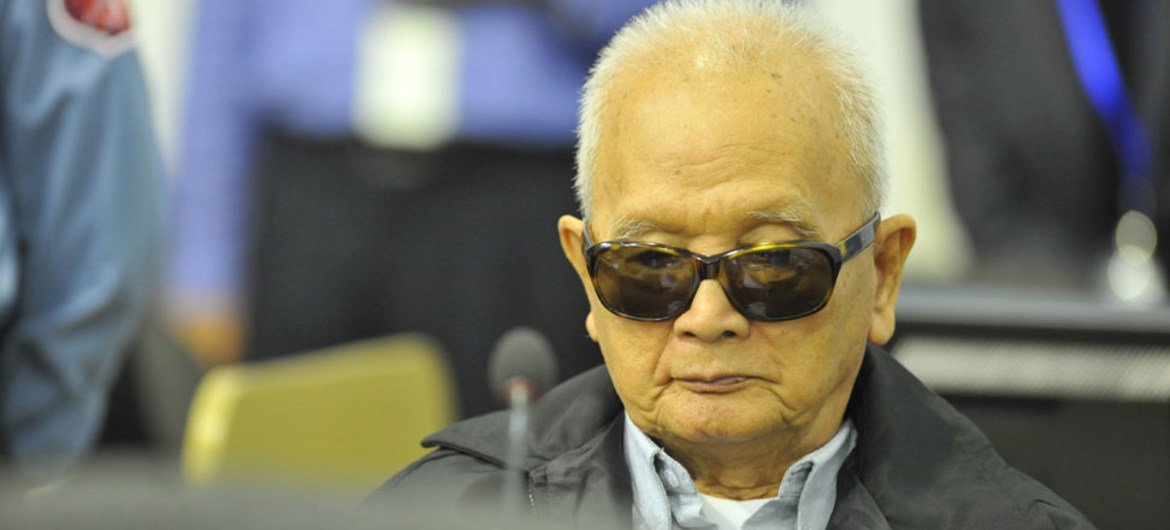 Nuon Chea appears before the Extraordinary Chambers in the Courts of Cambodia on 21 November 2011