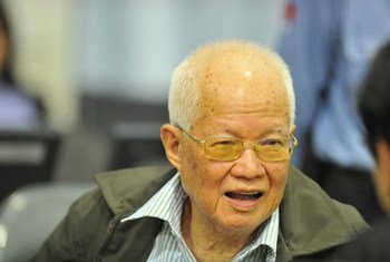 Khieu Samphan appears before the Extraordinary Chambers in the Courts of Cambodia on 22 November 2011