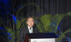 Secretary-General Ban Ki-moon addresses high-level forum on international forest protection in Durban, South Africa