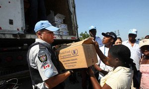 WFP aid being distributed in Haiti