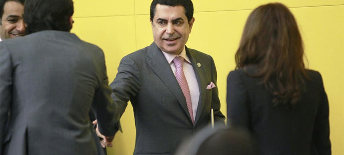 Nassir Abdulaziz Al-Nasser, President of the sixty-sixth session of the General Assembly, arrives at a meeting of the Assembly’s Special Political and Decolonization (Fourth) Committee.
