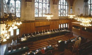 General view of the International Court of Justice (ICJ) in session.