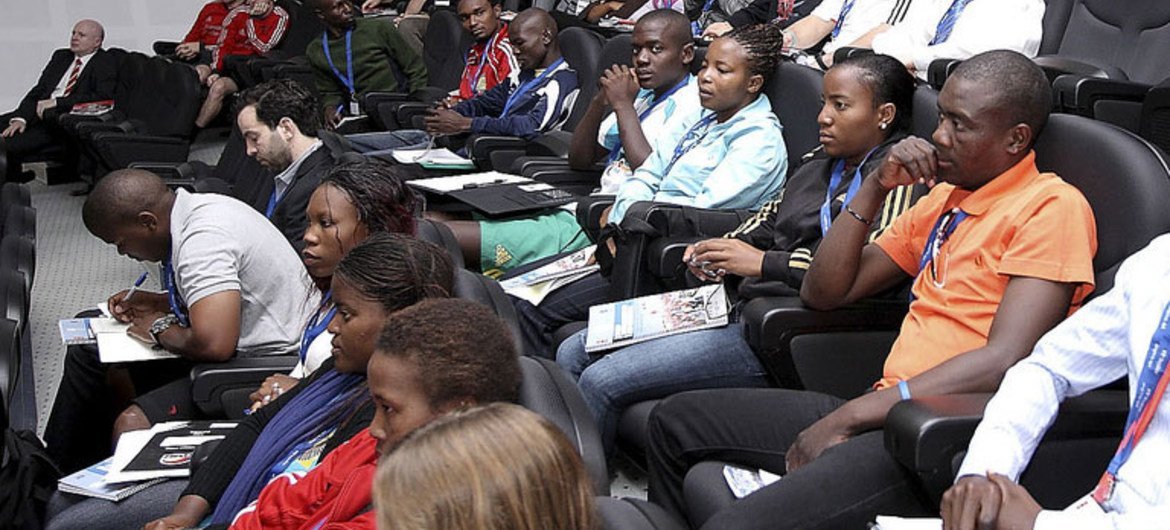 Participants at the Youth Leadership Camp in Doha, Qatar, organized by the UN Office on Sport for Development and Peace. Participants at the Youth Leadership Camp in Doha, Qatar, organized by the UN Office on Sport for Development and Peace.