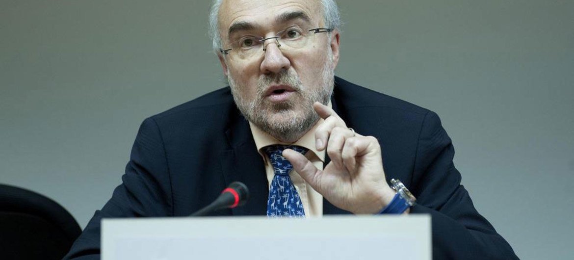 Le Secrétaire général de l'OMM, Michel Jarraud. Photo ONU/Jean-Marc Ferré