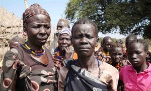 Displaced people in Gumuruk, 40 kilometres from Pibor town, South Sudan.