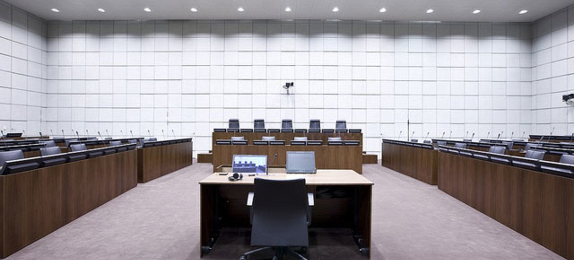 Courtroom of the Special Tribunal for Lebanon.