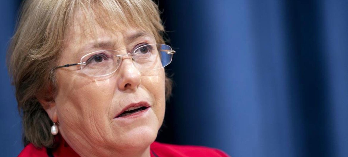 Michelle Bachelet, Directrice exécutive de l'ONU-Femmes. Photo ONU/Mark Garten