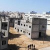 Un projet de logements financé par l'ONU pour des Palestiniens à Gaza. Photo ONU/Shareef Sarhan