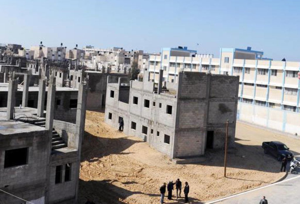 Un projet de logements financé par l'ONU pour des Palestiniens à Gaza. Photo ONU/Shareef Sarhan