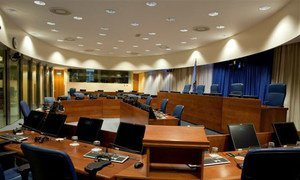 Salle 1 du Tribunal pénal international pour l'ex-Yougoslavie (TPIY).