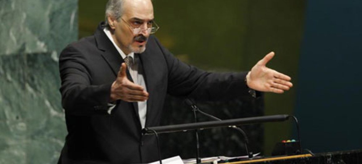 El representante permanente de Siria ante la ONU, Bashar Jafaari  Foto: