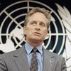Actor Michael Douglas addresses a press conference at United Nations Headquarters.