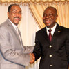 UNAIDS Executive Director Michel Sidibé (left) and Prime Minister Gilbert Houngbo of Togo.