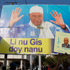 Defaced poster of President Abdoulaye Wade during Senegal’s 26 February 2012 election campaign.