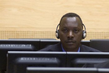 Thomas Lubanga Dyilo at his first appearance before the ICC in March 2006.