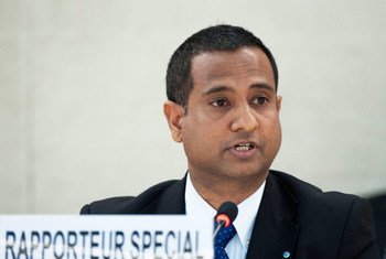 Le Rapporteur spécial sur la situation des droits de l'homme en Iran, Ahmed Shaheed. Photo ONU/Jean-Marc Ferré