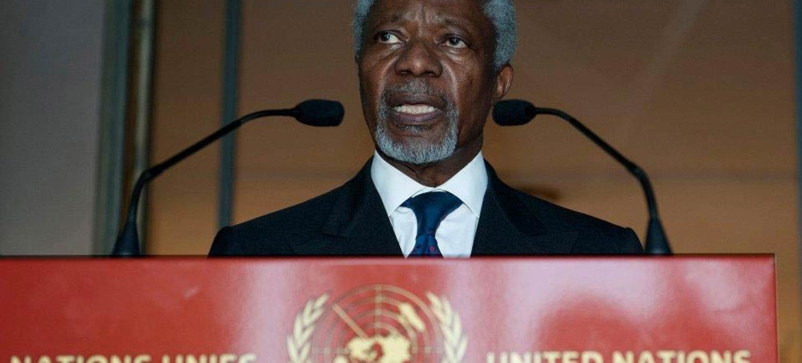 Kofi Annan, Joint Special Envoy of the United Nations and the League of Arab States on the Syrian Crisis.