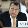 Un représentant du Sri Lanka intervient devant le Conseil des droits de l'homme de l'ONU. Photo ONU/Jean-Marc Ferré