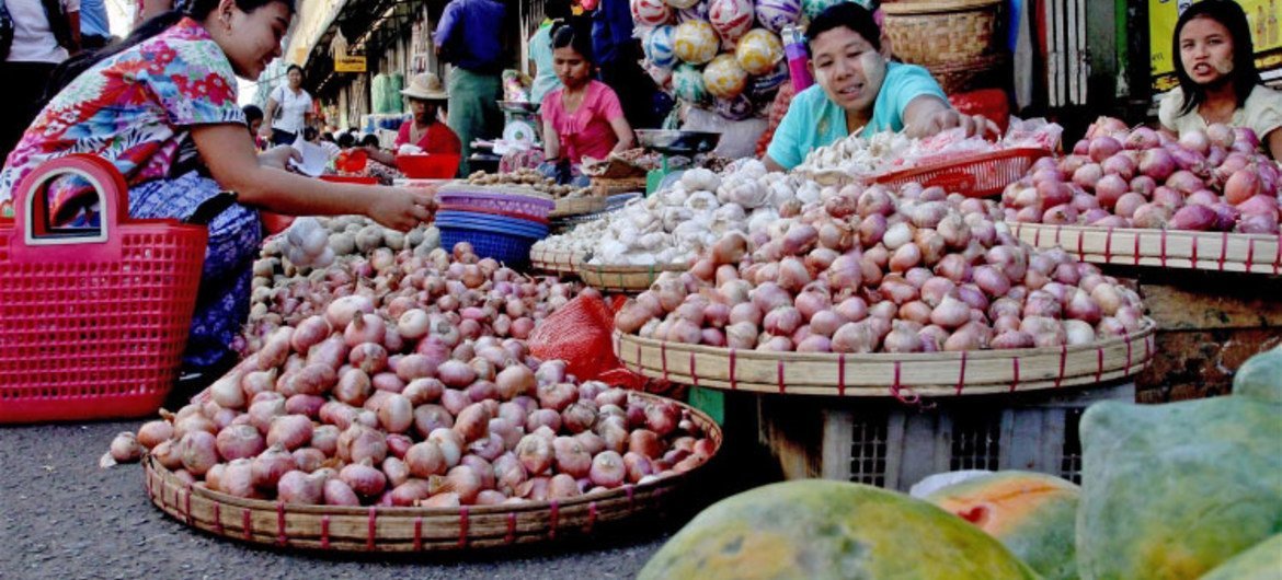 For many women in Myanmar, selling vegetables in the open market is one of the few sources of cash income.