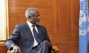 L’Envoyé spécial conjoint des Nations Unies et de la Ligue des Etats arabes pour la Syrie, Kofi Annan. Photo ONU/Fabrice Arlot